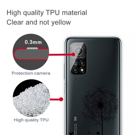 Противоударный чехол Colored Drawing Clear на Xiaomi Mi 10T / 10T Pro - Dandelion