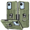 Противоударный чехол Ring Holder Armor Hybrid для Realme C30 4G - зеленый
