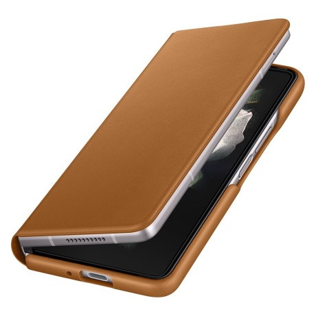 Оригінальний чохол-книжка Samsung Leather Samsung Galaxy Z Fold 3 - brown