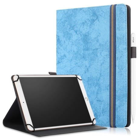 Універсальний чохол - книжка Marble Cloth Texture Horizontal Flip Universal Tablet для Планшета діагоналі 9-11 inch - блакитний