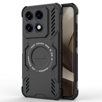Противоударный чехол Butterfly Armor с MagSafe на Motorola Edge 70 Pro 5G Global — чёрный