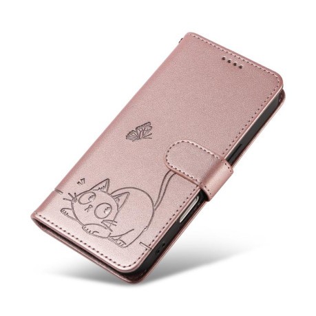 Чехол-книжка Happy Cat Pattern для Xiaomi Redmi A5 4G - золото