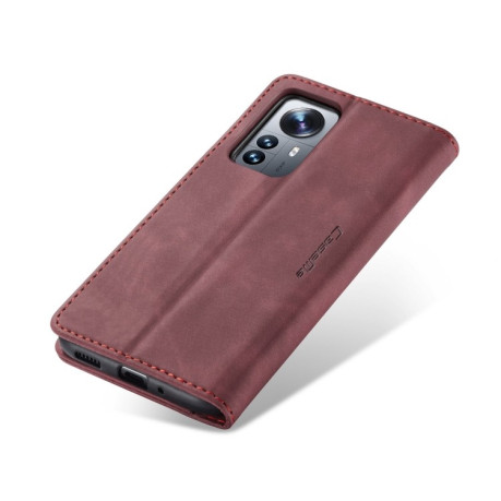 Кожаный чехол CaseMe-013 Multifunctional на Xiaomi 12 Pro CaseMe 013 - винно-красный