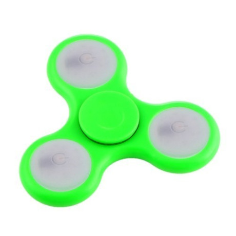 Світиться Пластиковий Спіннер Glowing Fidget Spinner 2 хвилини обертання Зелений