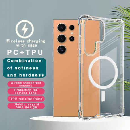 Протиударний чохол IMAK Space Shield PC + TPU Airbag  для Samsung Galaxy S25 Ultra 5G - прозорий