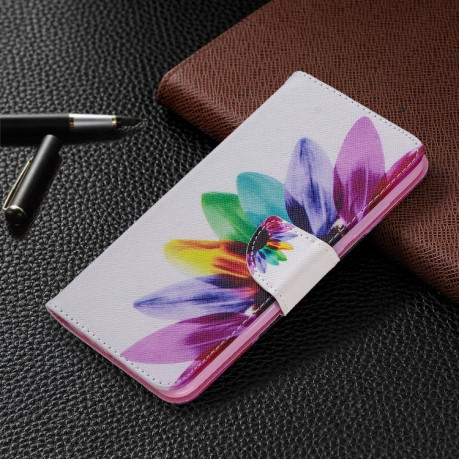 Чехол-книжка Colored Drawing Series на Xiaomi Redmi 10X / Note 9 - Sun Flower