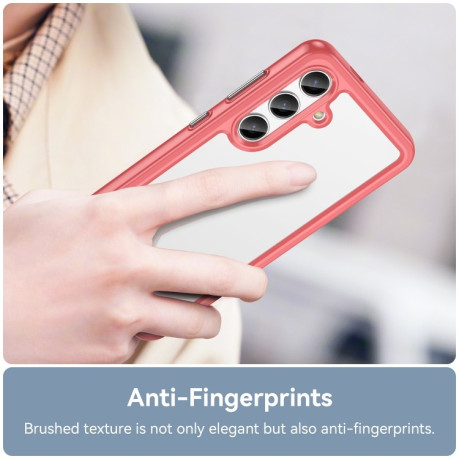 Противоударный чехол Colorful Acrylic Series для Samsung Galaxy S24 5G - красный