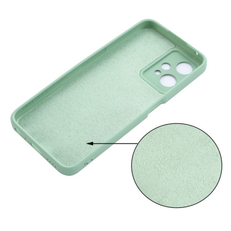 Силиконовый чехол Solid Color Liquid Silicone на Realme 9 Pro/OnePlus Nord CE 2 Lite 5G - зеленый