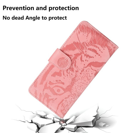 Чехол-книжка Tiger Embossing для Motorola Edge 50 Ultra - розовый