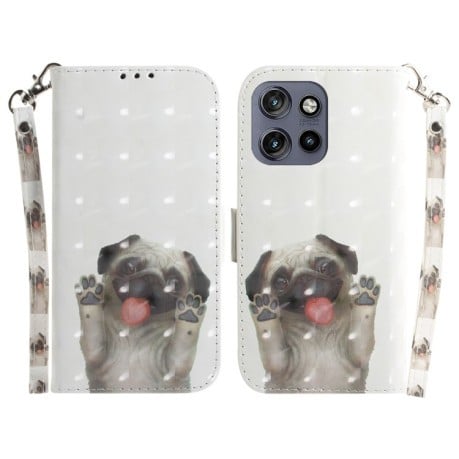 Чехол-книжка 3D Painting для Motorola Edge 50 Neo 5G Global - Pug