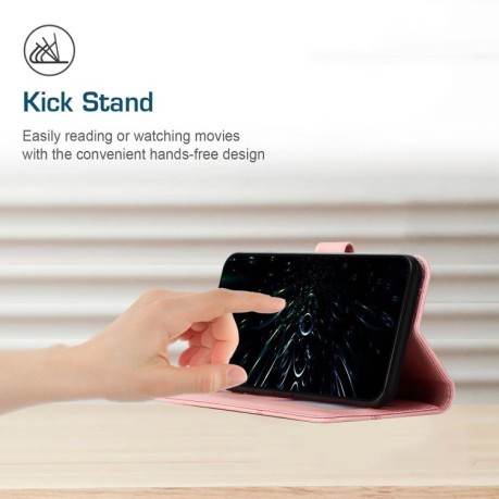 Чохол-книжка Stitching Calf Texture для Infinix Hot 50 4G - рожевий