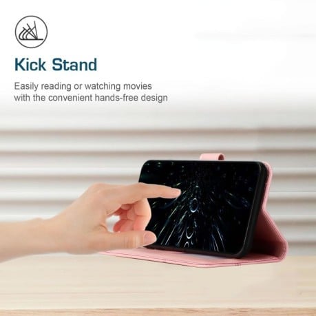Чохол-книжка Stitching Calf Texture для Xiaomi 12T/12T Pro/Redmi K50 Ultra - рожевий