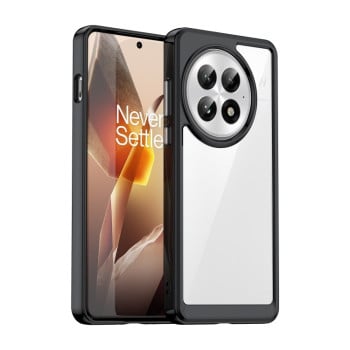 Протиударний чохол Colorful Acrylic Series із кольоровою силіконовою боковиною на OnePlus 13 - чорний