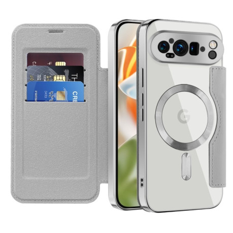 Чехол-книжка Shield MagSafe RFID Anti-theft Leather для Google Pixel 9 Pro XL - серый