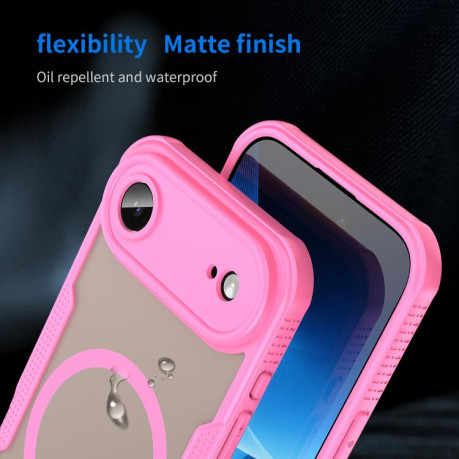 Противоударный чехол Armor Glaze MagSafe Magnetic для iPhone Air - розовый