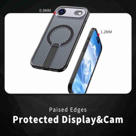 Чехол kalebol Honeycomb Cooling с MagSafe и подставкой на iPhone Air - черный