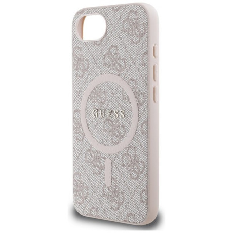 Оригинальный чехол Guess 4G Ring Classic MagSafe для iPhone 16e - Pink
