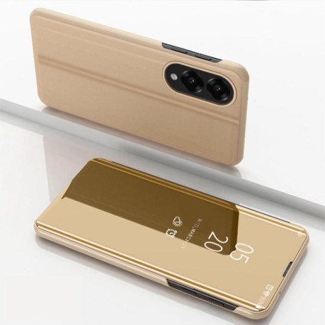 Чехол книжка Clear View на Samsung Galaxy S25 Edge 5G - золотой