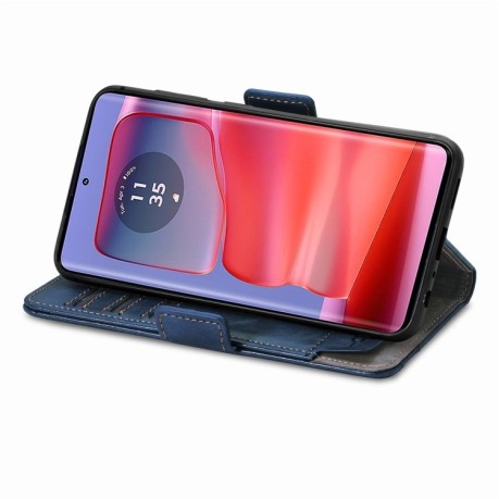 Чохол-книжка Dual-side Magnetic Buckle для Motorola Edge 50 Ultra - синій