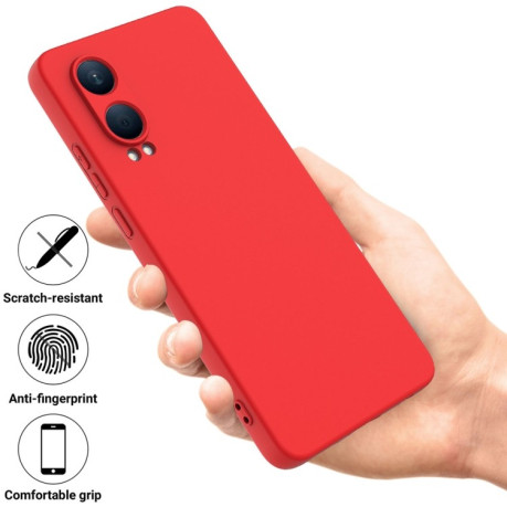 Силіконовий чохол Solid Color Liquid Silicone на OnePlus Nord CE4 Lite Pro XL - червоний