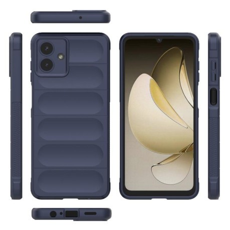 Силиконовый чехол Magic Flannel для Samsung Galaxy A07 4G - синий