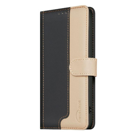 Чохол-книжка Color Matching RFID Anti-theft Leather для Xiaomi Poco X7 Pro - чорний