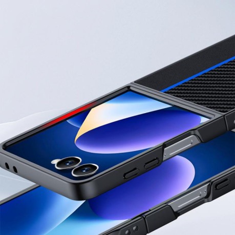 Протиударний чохол Carbon Fiber Texture Printing для Samsung Galaxy Flip 7 - жовтий