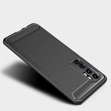 Ударозахисний чохол HMC Carbon Fiber Texture на Xiaomi Mi Note 10 Lite - чорний