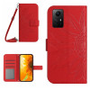 Чохол-книжка Skin Feel Sun Flower для Xiaomi Redmi Note 12S - винно-червоний