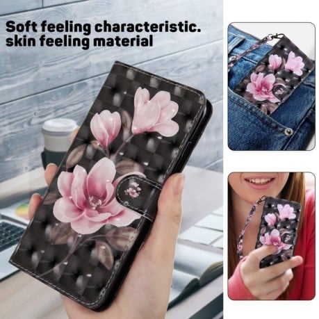 Чехол-книжка 3D Painting для iPhone 16 Pro Max - Flower