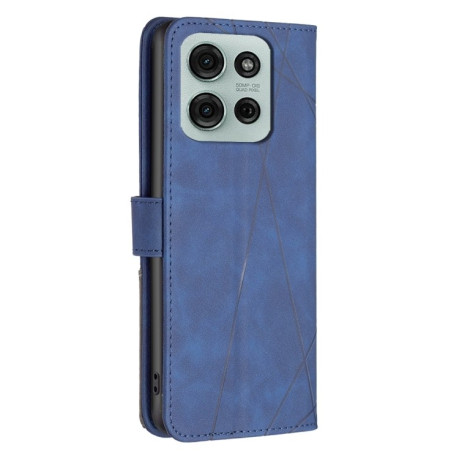Чехол-книжка Rhombus Texture для Motorola Moto G75 5G - синий