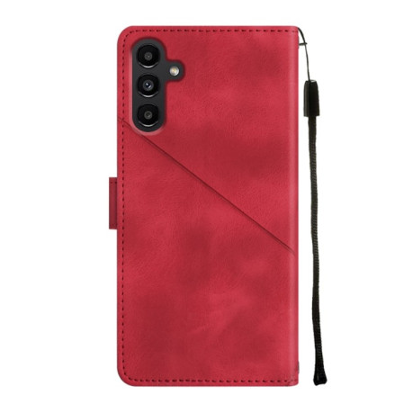 Чехол-книжка Skin-feel Embossed для Samsung Galaxy S23 FE 5G - красный