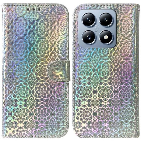 Чехол-книжка Solid Color Colorful на Xiaomi 14T Pro - серебристый