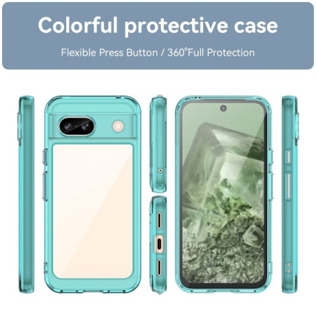 Противоударный чохол Colorful Acrylic Series для Google Pixel 8a - синий