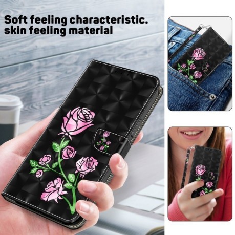 Чохол-книжка 3D Painting для iPhone 16 Plus - Rose