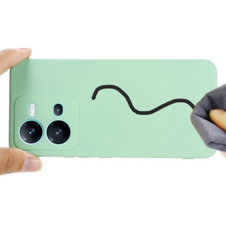 Силиконовый чехол Solid Color Liquid Silicone на Vivo V25 5G / V25E 5G / X80 Lite 5G - зеленый
