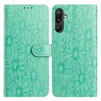 Чехол-книжка Daisy Embossed Leather для на Samsung Galaxy F16 5G / M16 5G - зеленый