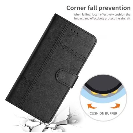 Чехол-книжка Cowhide Texture Stitching Leather на Samsung Galaxy A56 5G - черный
