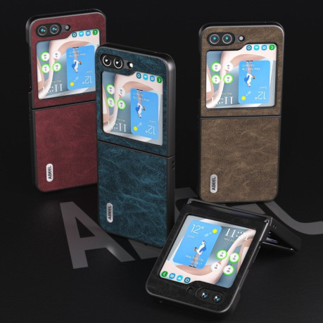 Протиударний чохол ABEEL Dream Litchi Texture для Samsung Galaxy Flip 5 - фіолетовий