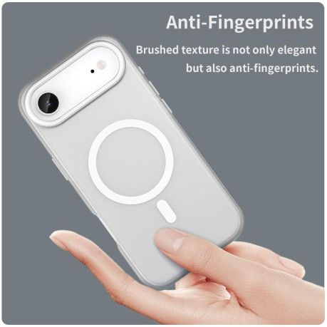 Противоударный чехол MagSafe Frosted Translucent TPU + PC для iPhone Air - белый