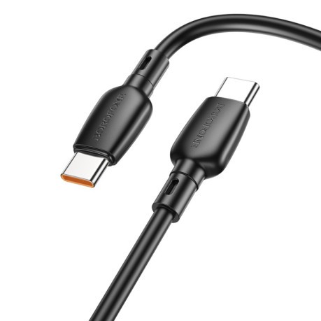 Кабель Borofone BX93 100W USB-C/Type-C to USB-C/Type-C Fast Charging Data Cable, Length: 1m - черный