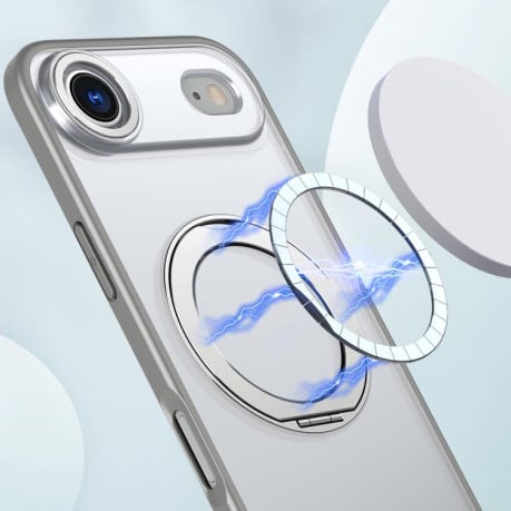 Чехол kalebol с MagSafe и подставкой 360 Metal Ring Holder на iPhone Air - Gray
