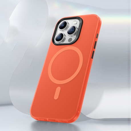 Противоударный чехол Benks Magsafe Magnetic для iPhone 15 Pro - оранжевый
