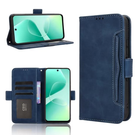 Чохол-книжка Skin Feel з м'якою фактурою Calf на Infinix Hot 60i 4G / Hot 60 5G - синій