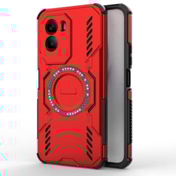 Противоударный чехол Butterfly Armor с MagSafe на Xiaomi Poco M7 4G 169mm - красный