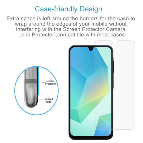 Защитное стекло 0.26mm 9H 2.5D на Samsung Galaxy A16