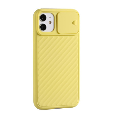 Чохол Sliding Camera на iPhone 12 Pro Max - жовтий