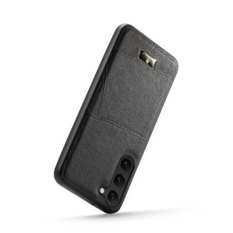 Противоударный чехол Fierre Shann Leather для Samsung Galaxy S24+ 5G -  черный