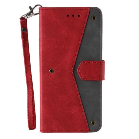 Чехол-книжка Stitching Skin Feel для Motorola Edge 60 Fusion - красный