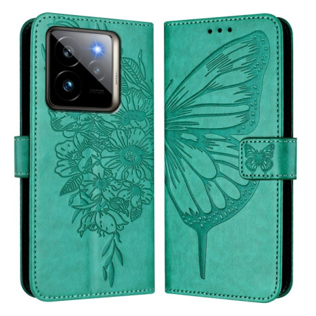 Чохол-книжка Embossed Butterfly для Realme GT7 Pro 5G - зелений